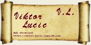 Viktor Lučić vizit kartica
